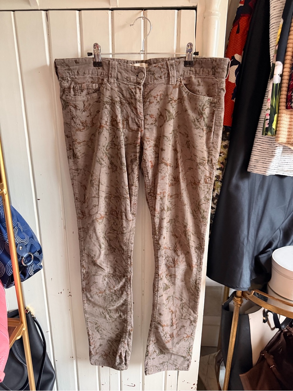 Isabel Marant Taupe Marble-Effect Chinos
